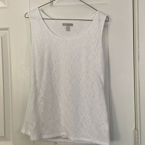 White Eyelet/Lace Blouse